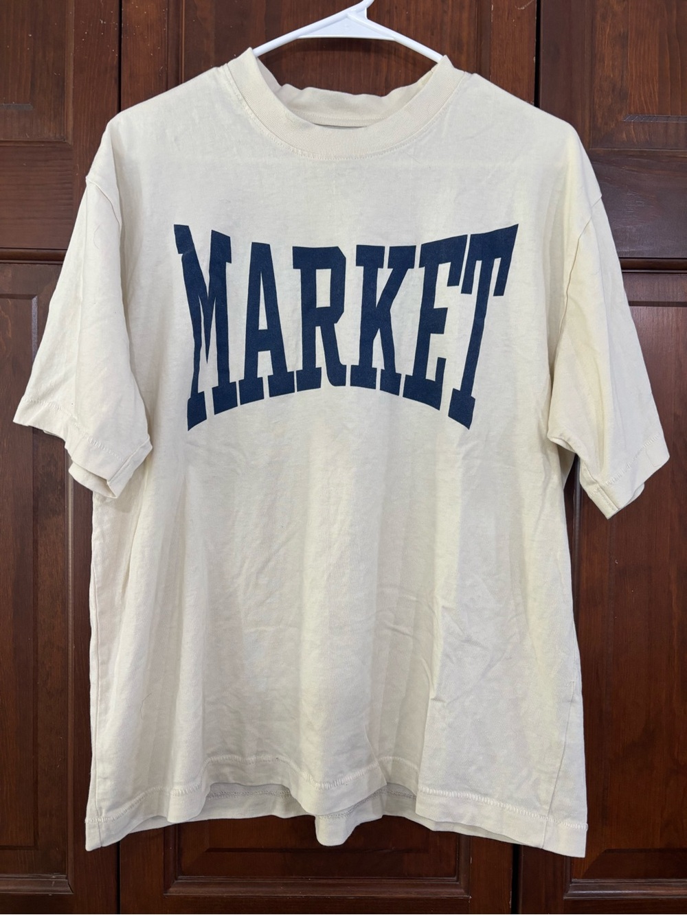 Market Logo Short-Sleeve Men's T-Shirt in Cream